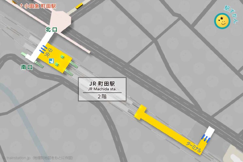 JR町田駅構内図と周辺地図
