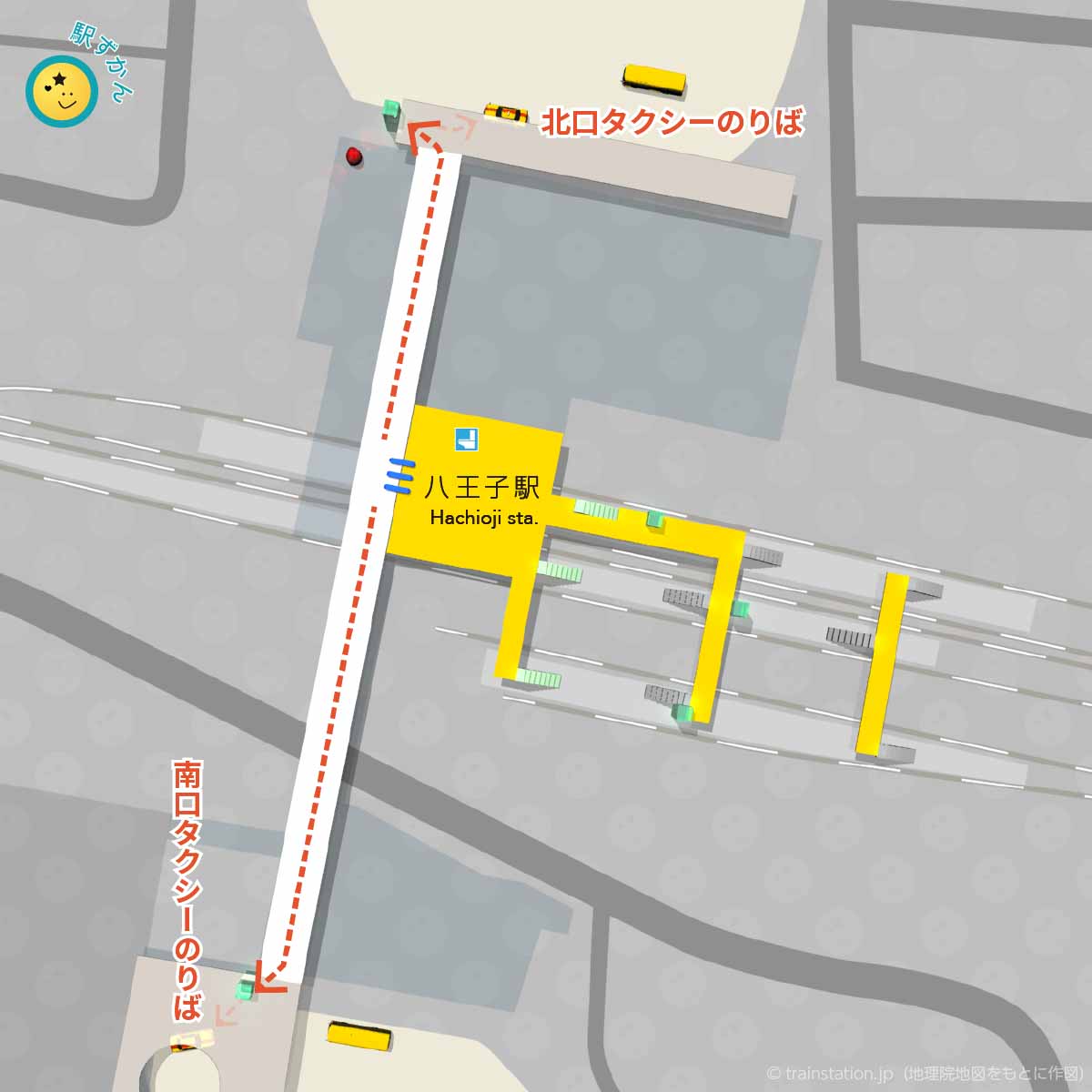 八王子駅タクシー乗り場マップ
