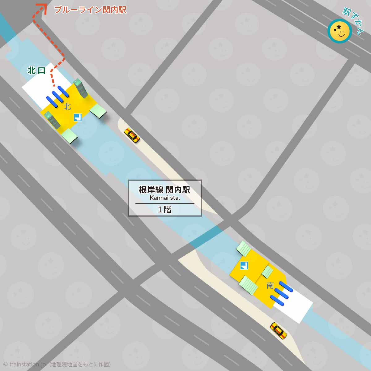 JR関内駅構内図と周辺地図