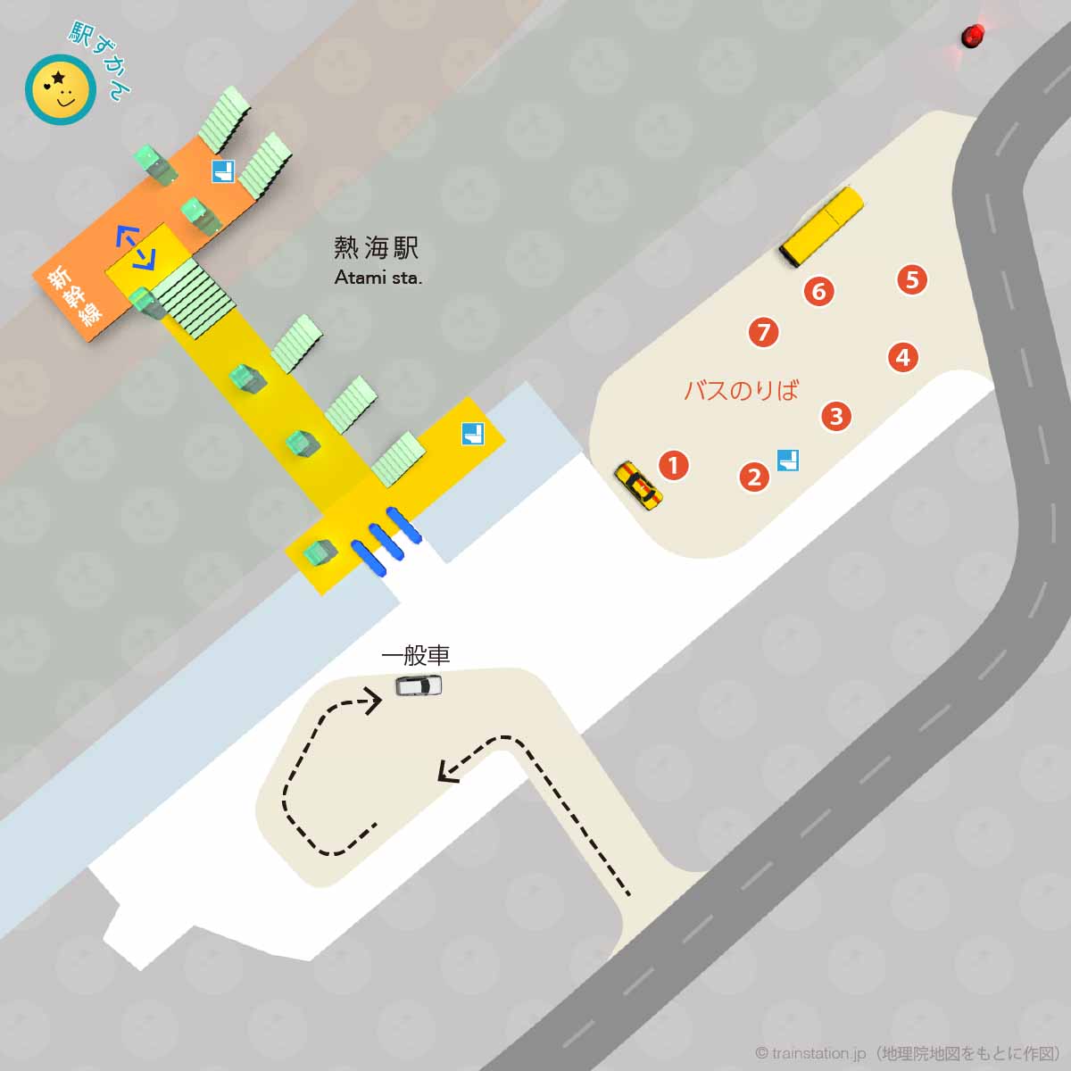 熱海駅ロータリーマップ
