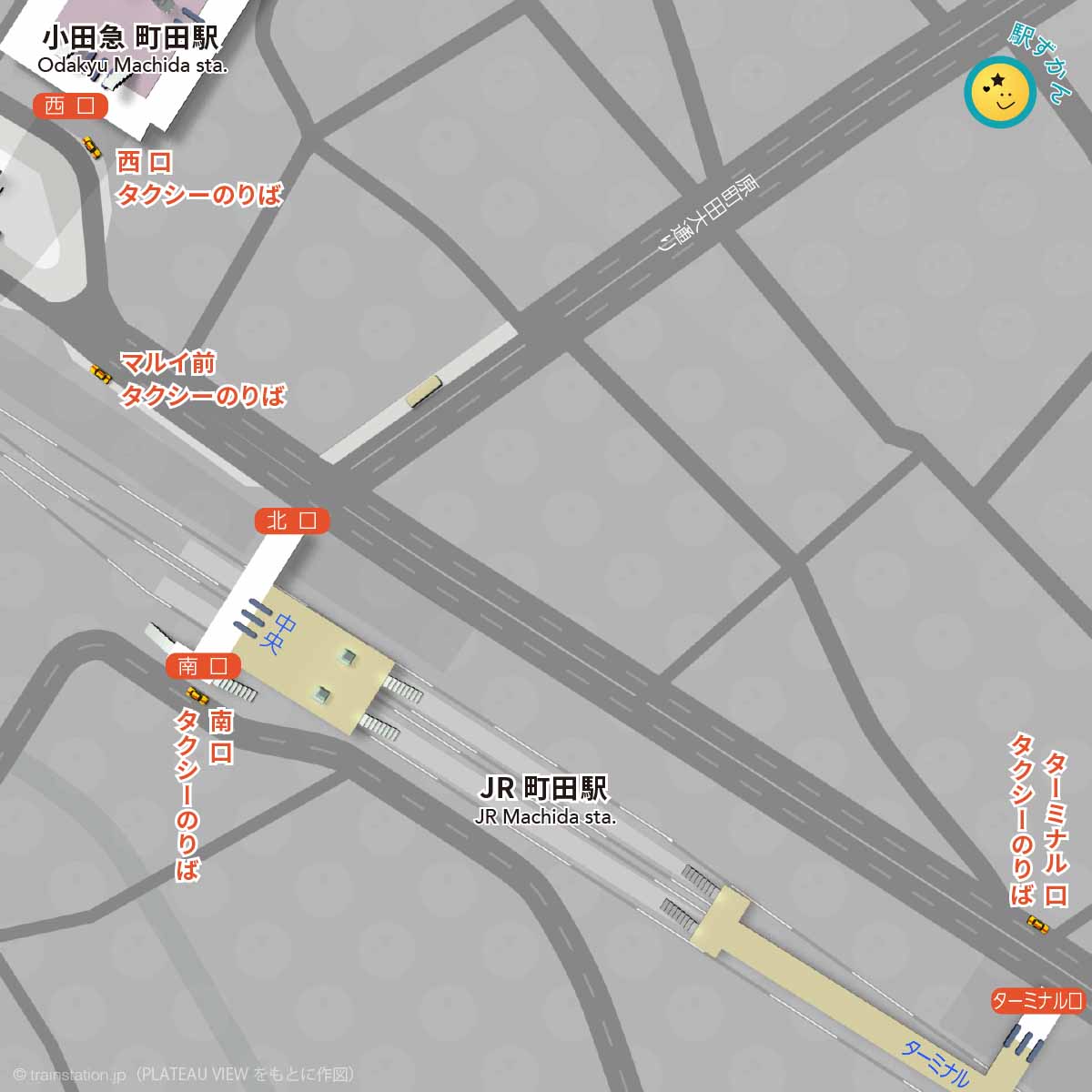 町田駅タクシー乗り場マップ