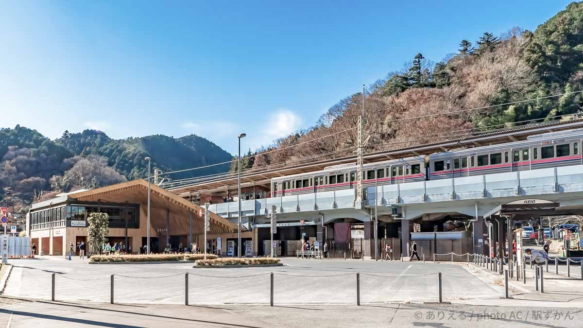 高尾山口駅と京王高尾線