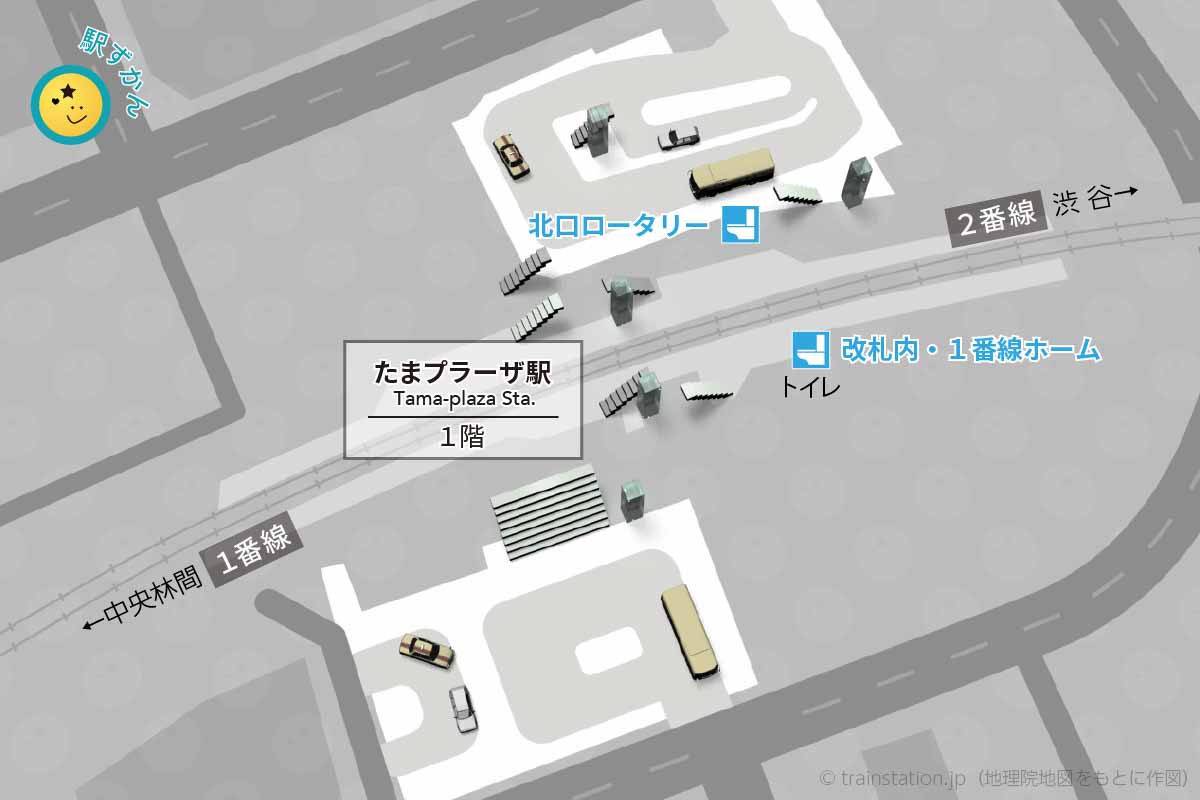 たまプラーザ駅構内トイレマップ