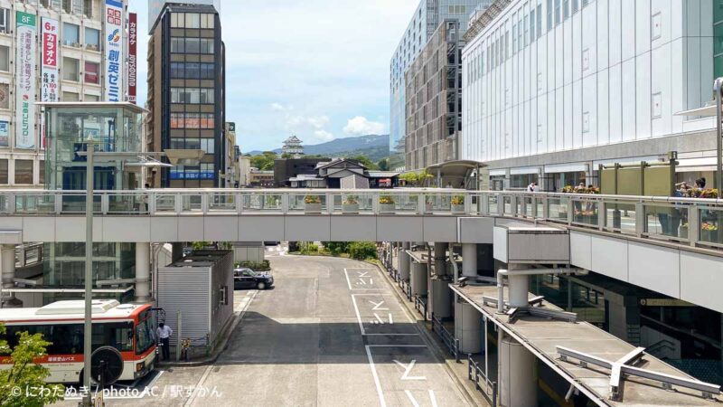 小田原駅東口と小田原城
