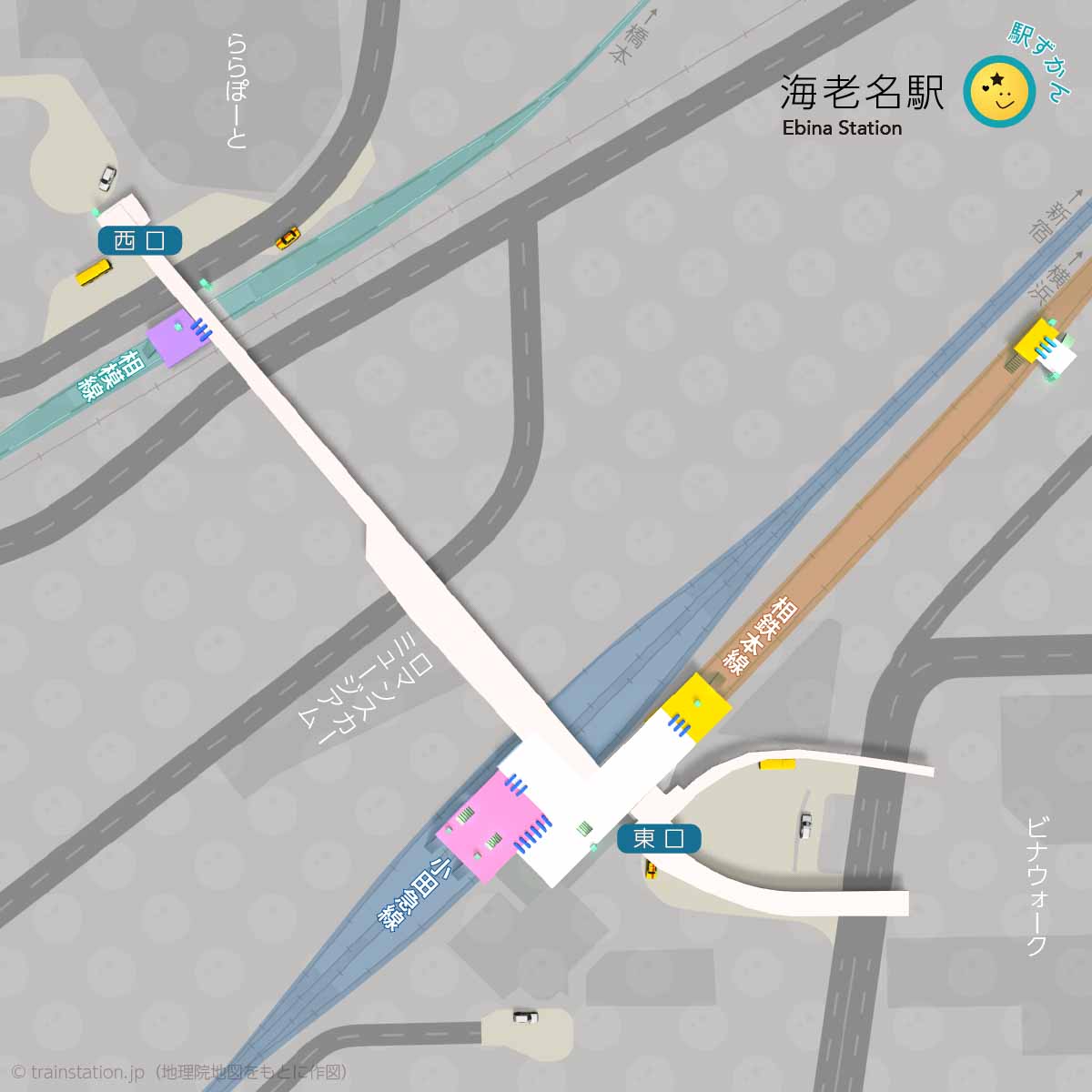 海老名駅の全域マップ