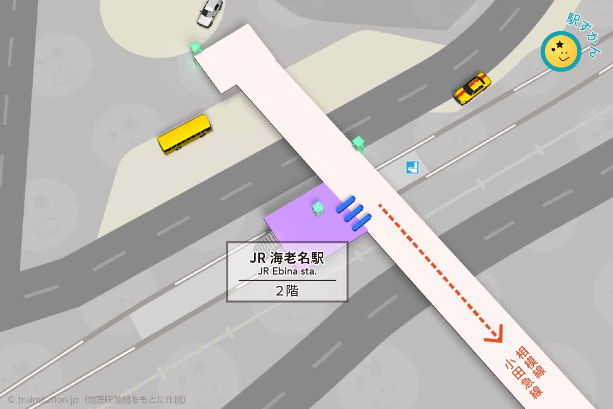JR海老名駅構内図と周辺地図