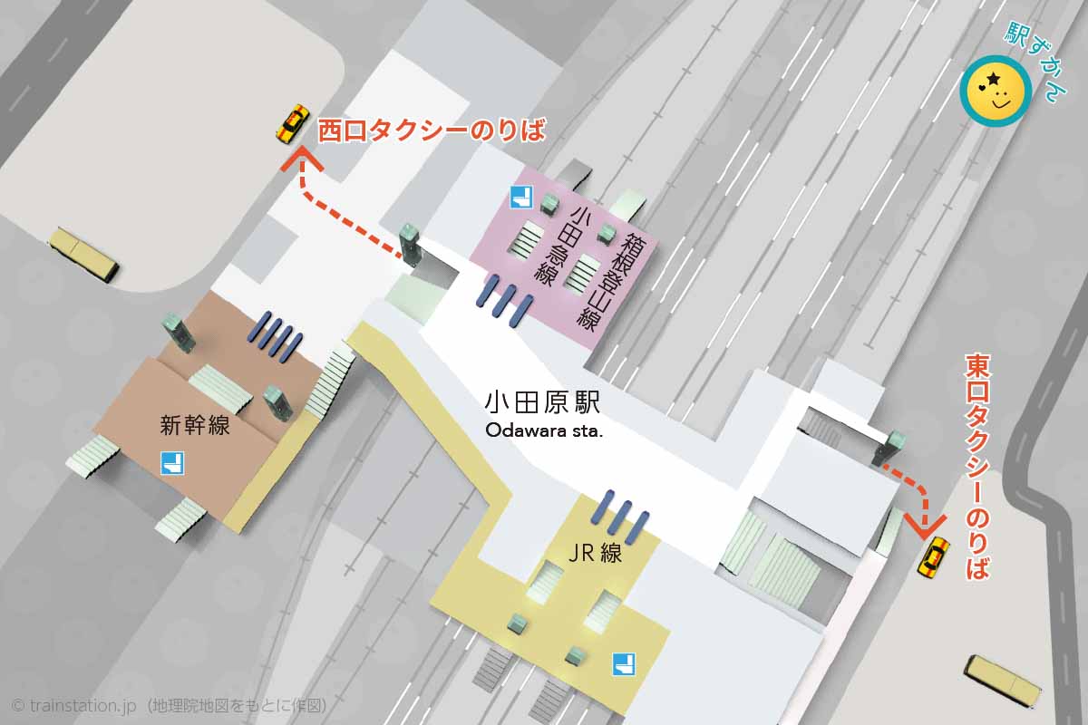 小田原駅タクシー乗り場マップ