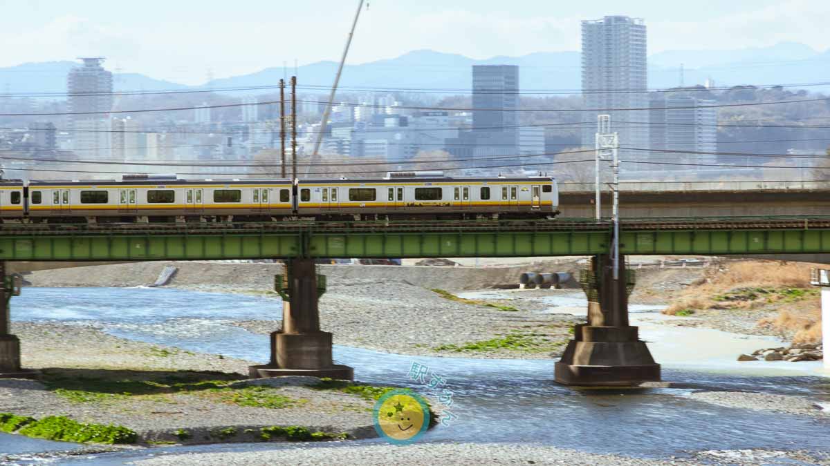 多摩川橋梁と南武線
