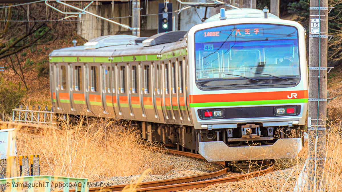 八高線の八王子行きの電車