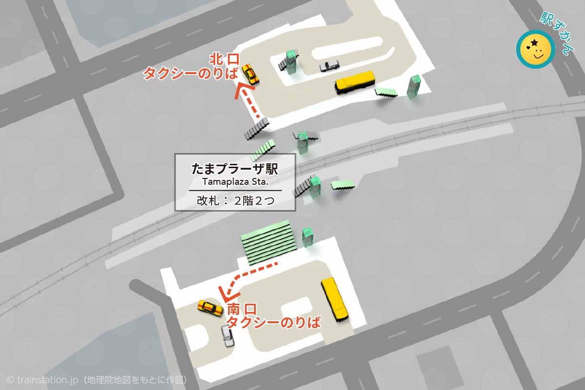 たまプラーザ駅タクシー乗り場マップ