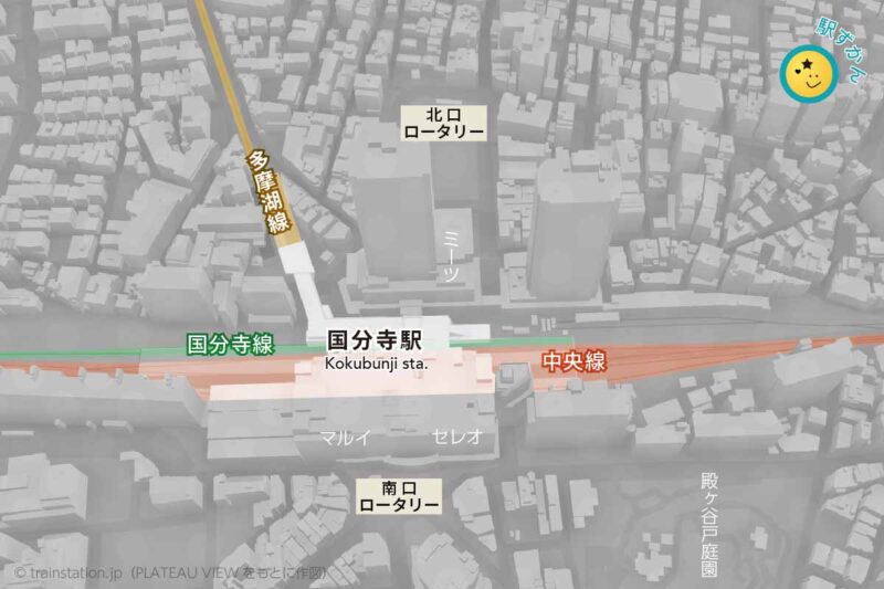 国分寺駅の周辺地図・路線図