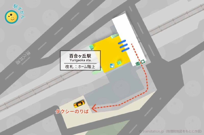 百合ヶ丘駅タクシー乗り場マップ