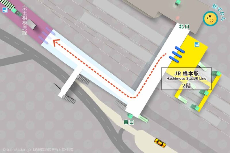 JR橋本駅構内図と周辺地図