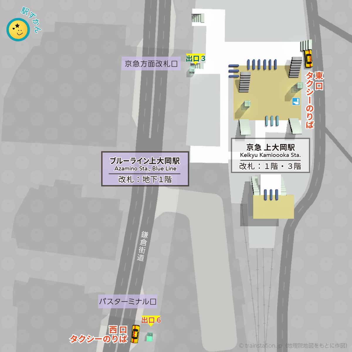 上大岡駅タクシー乗り場マップ