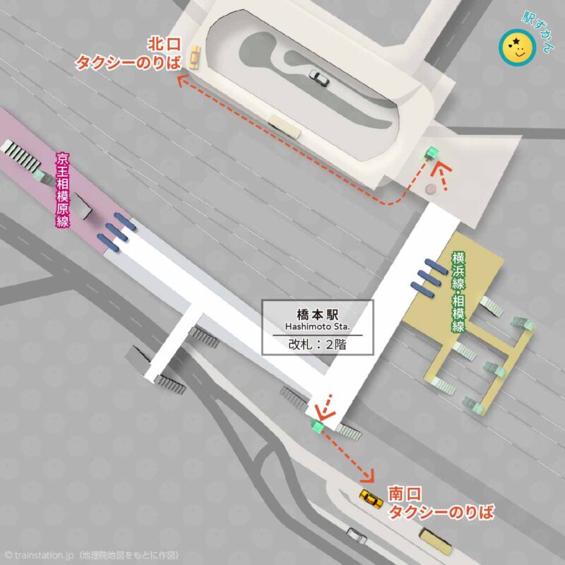 橋本駅タクシー乗り場マップ
