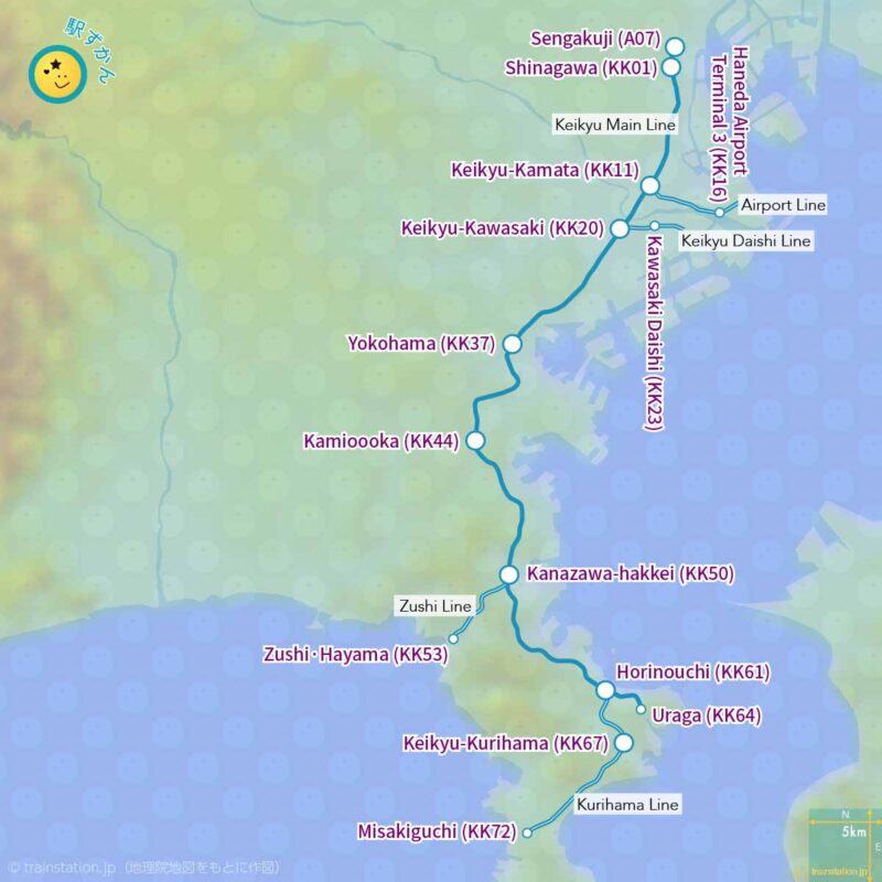 Keikyu Line route map