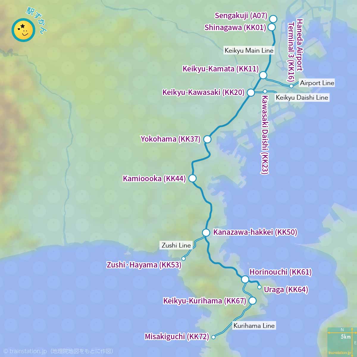 Keikyu railway route map