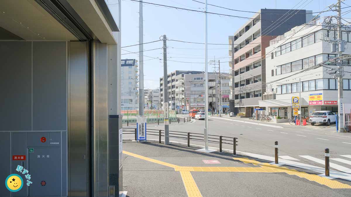 新綱島駅北口から綱島駅方面
