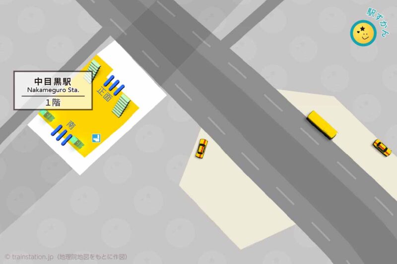 中目黒駅構内図と周辺地図