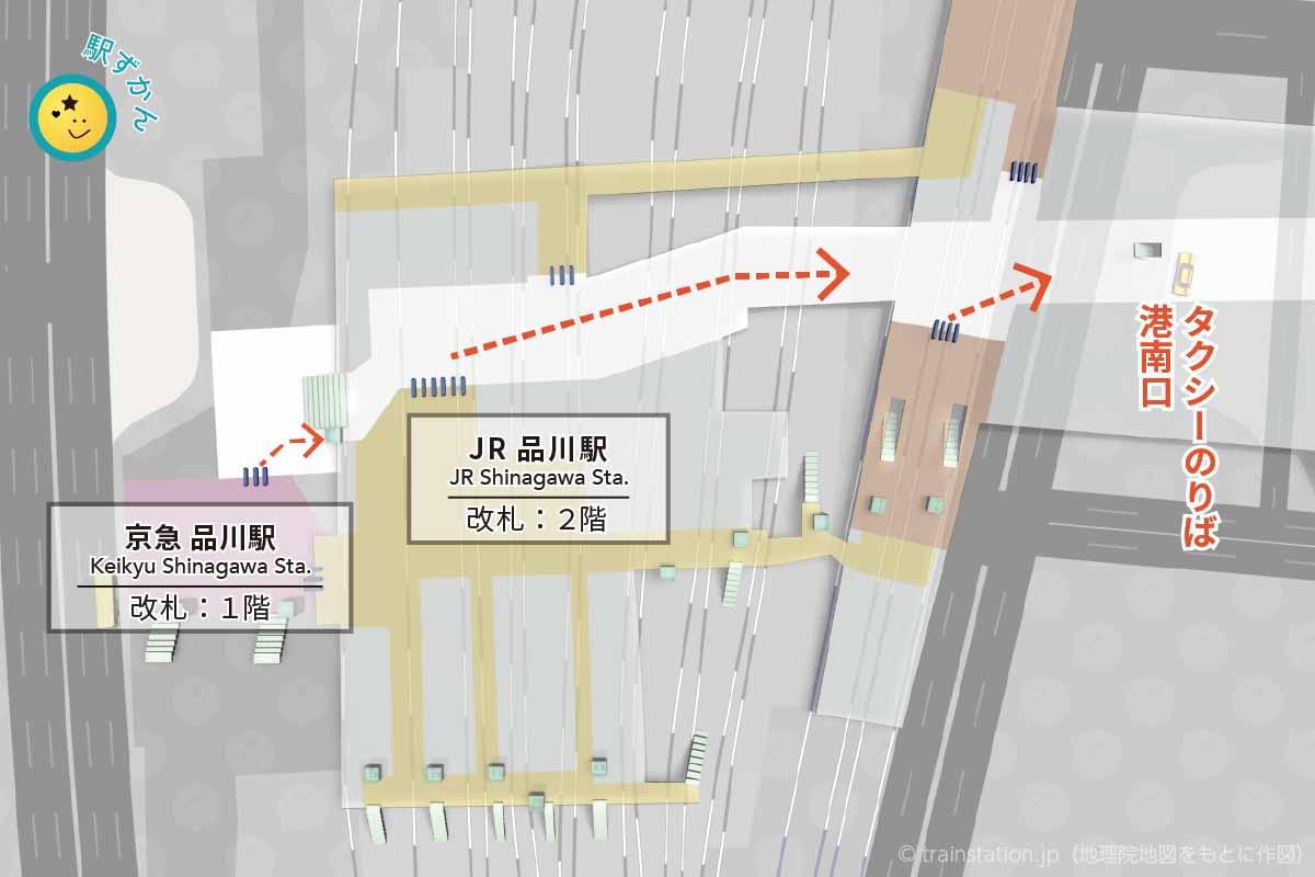 品川駅タクシー乗り場マップ