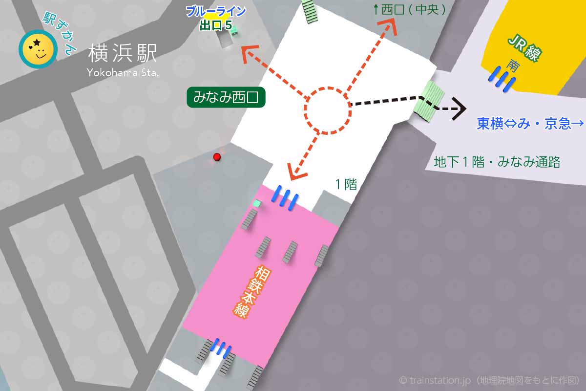 横浜駅構内図 乗り換えマップ