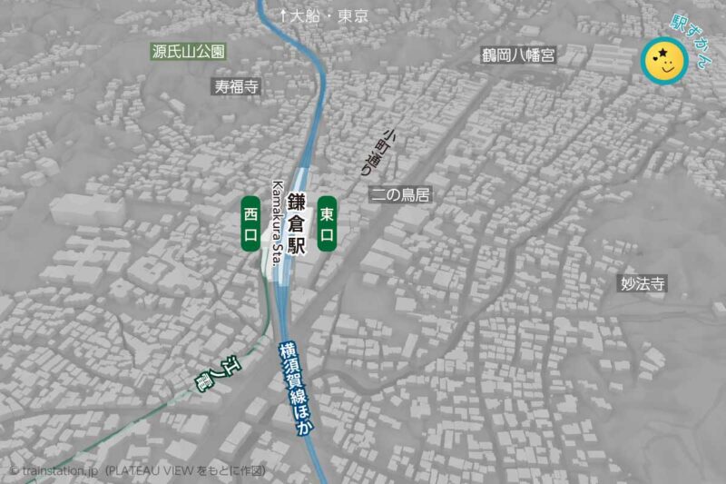 鎌倉駅周辺地図と路線図