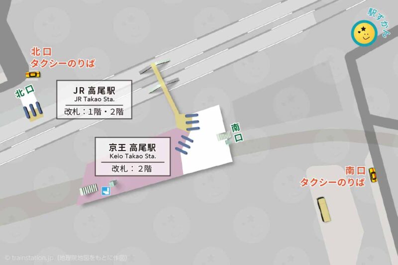 高尾駅タクシー乗り場マップ