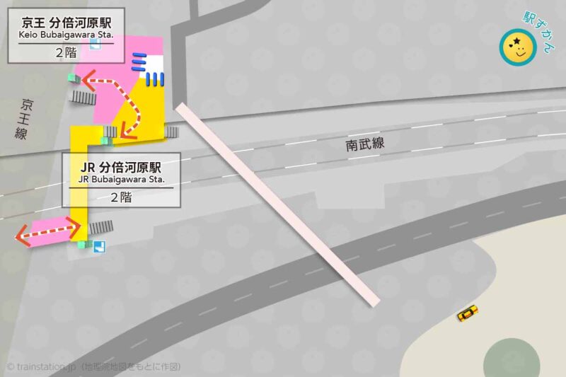 分倍河原駅の乗り換え地図・路線図