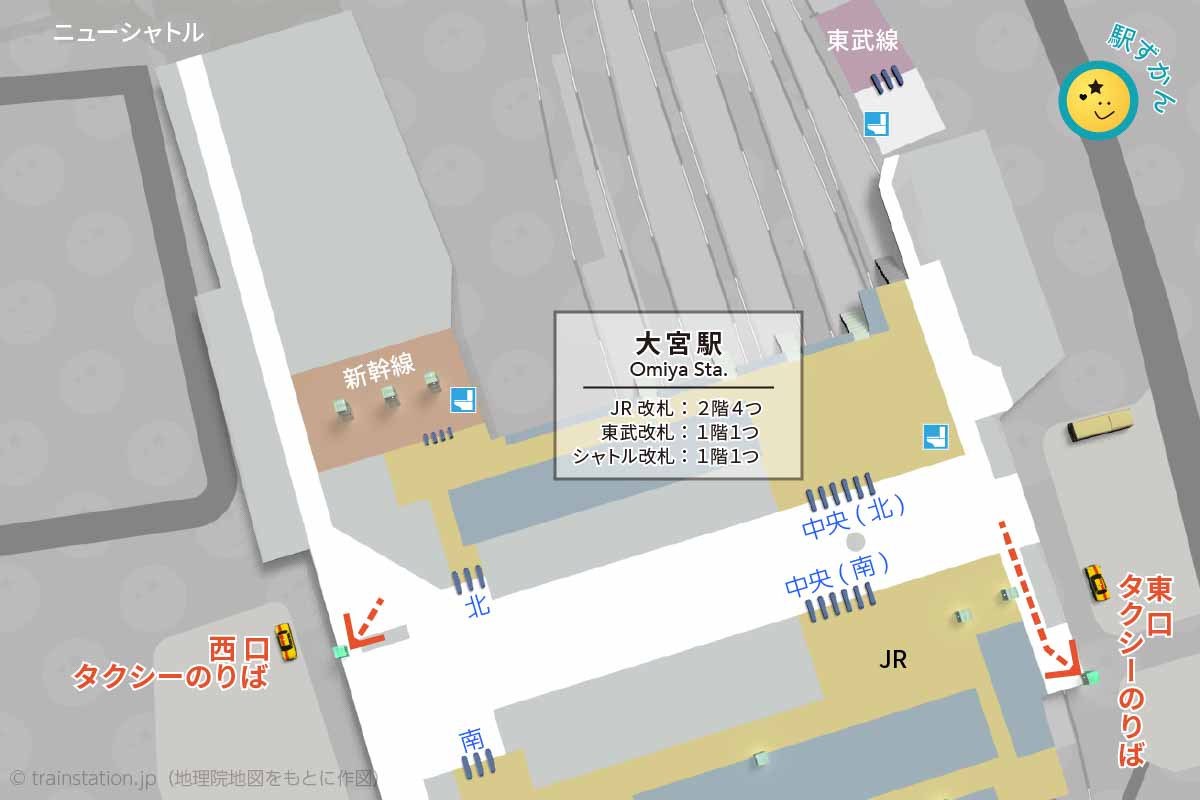 大宮駅タクシー乗り場マップ