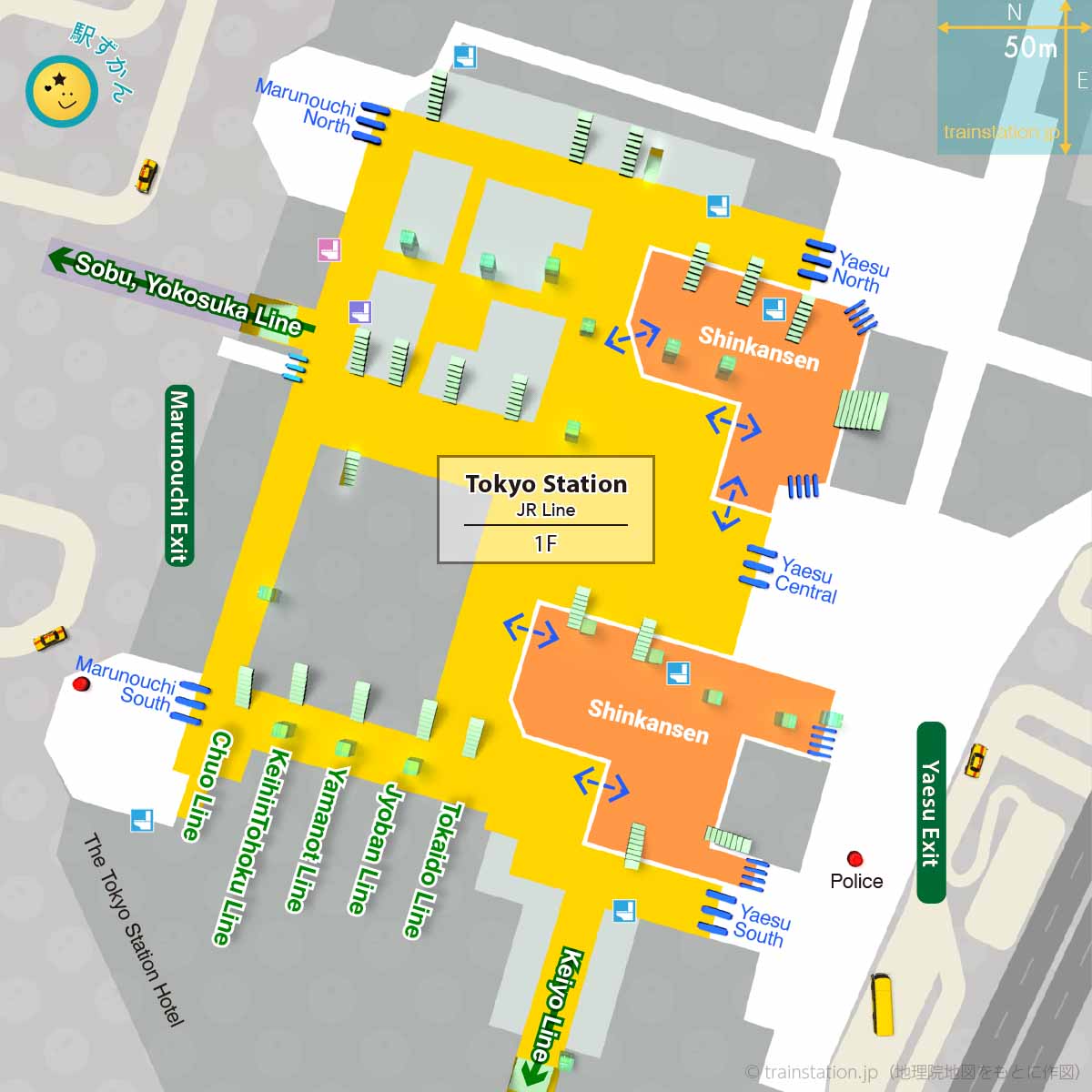 Tokyo Station Map & Transfer Guide