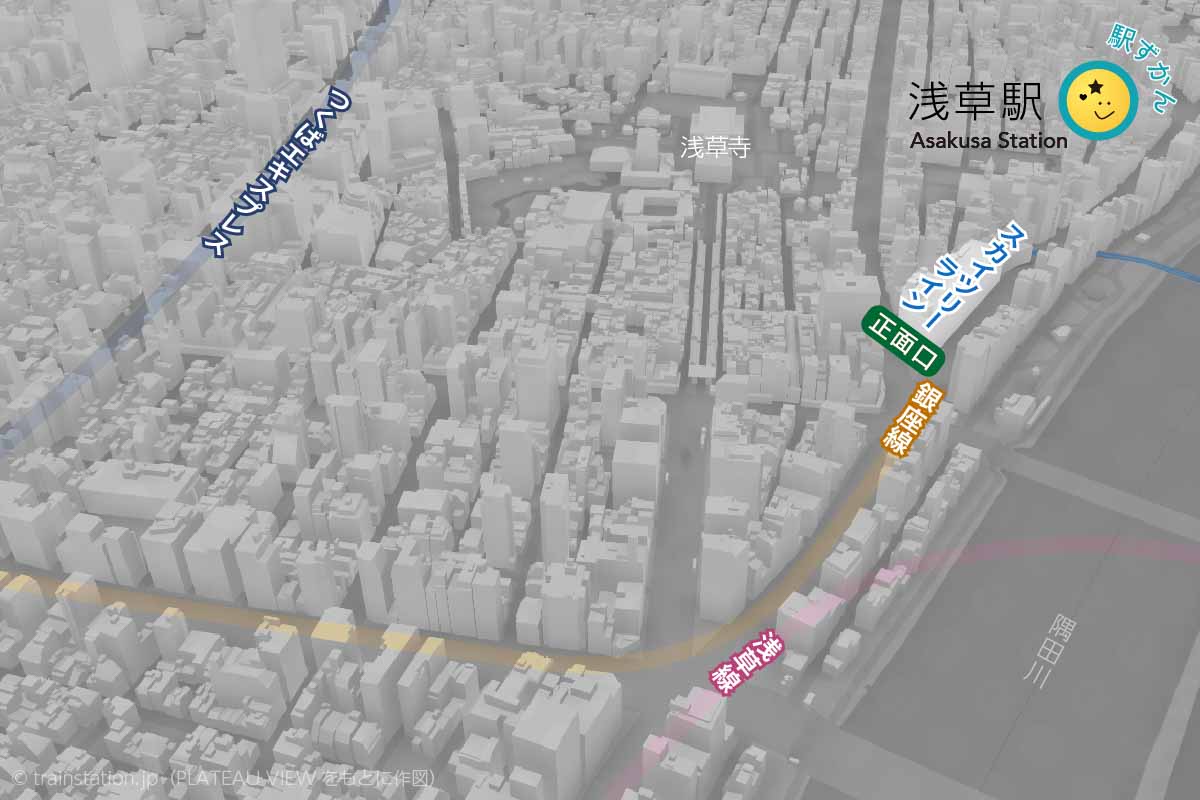 浅草駅（東京）の周辺マップ
