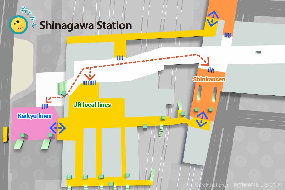 Shinagawa Station Map & Transfer Guide