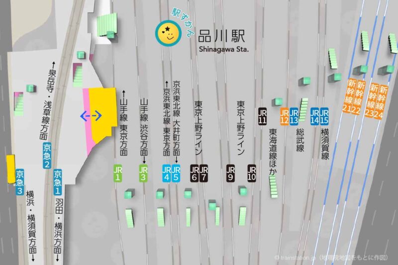 品川駅ホーム図