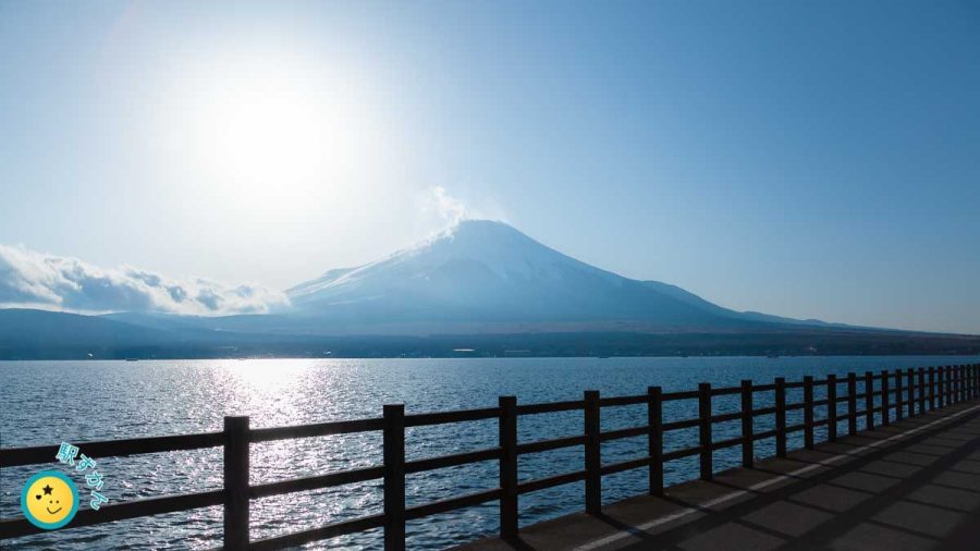 山中湖畔 長池親水公園からの富士山