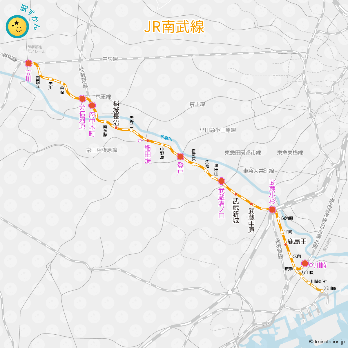 JR南武線路線図