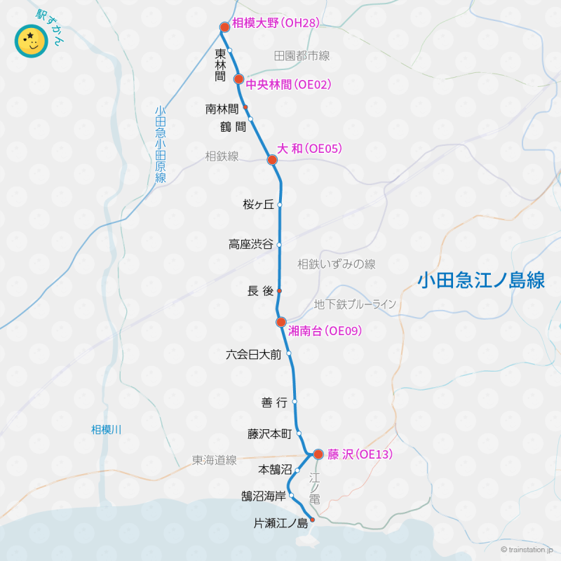 小田急江ノ島線路線図