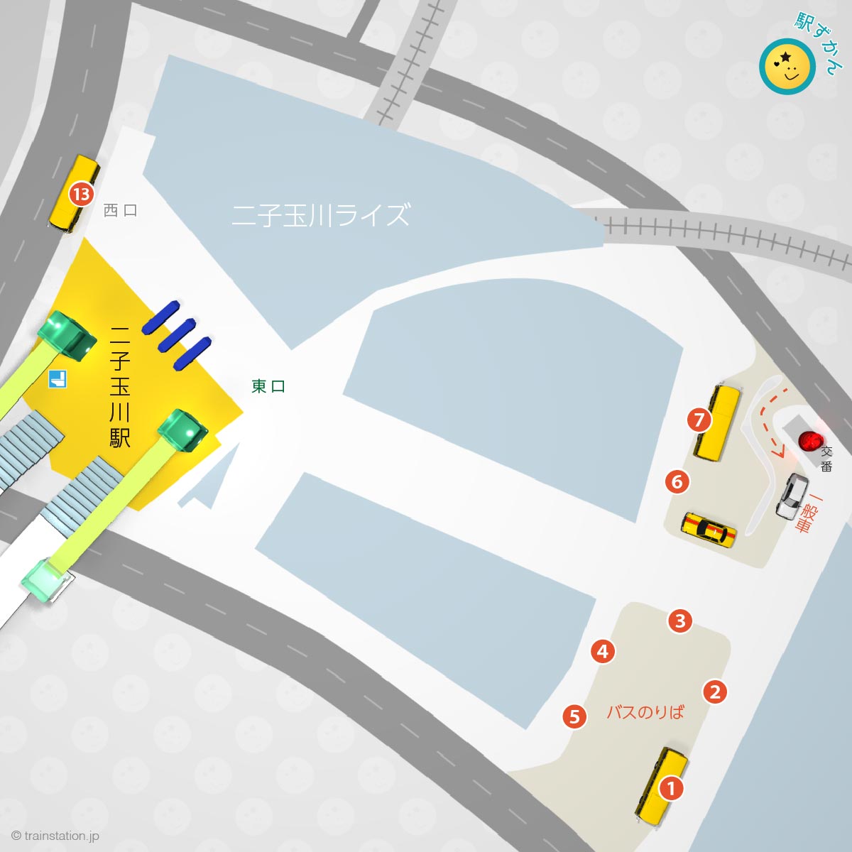 二子玉川駅ロータリーマップ