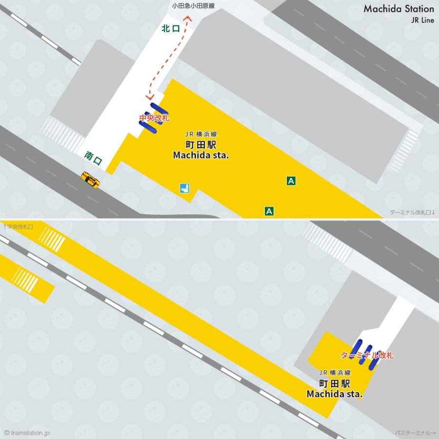 横浜線 町田駅の構内図