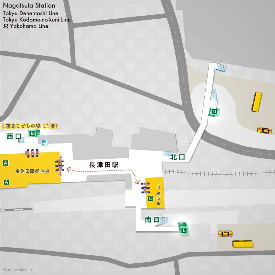長津田駅構内図