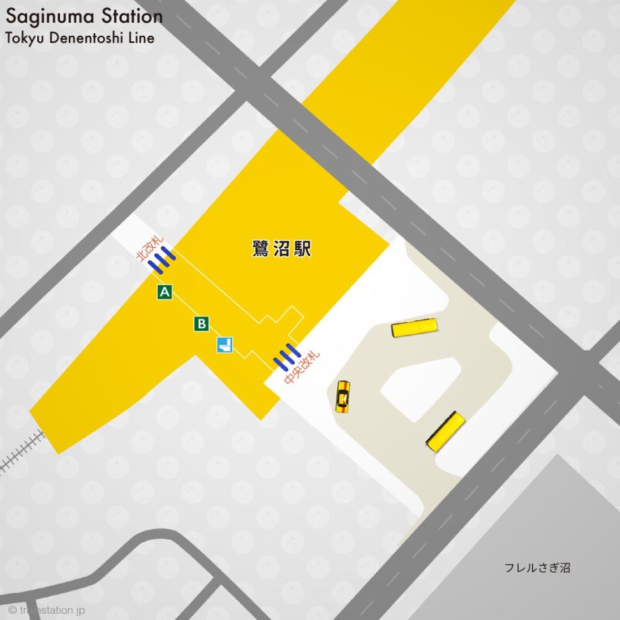 田園都市線 鷺沼駅構内図