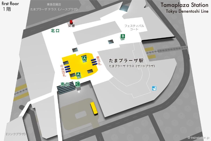 たまプラーザ駅構内図1階