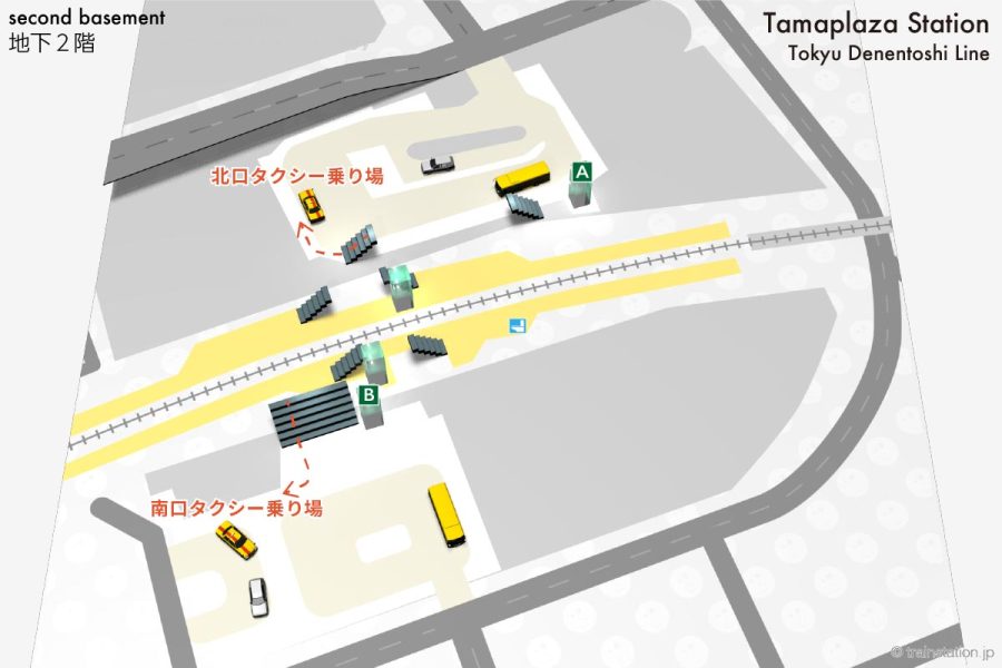 たまプラーザ駅タクシー乗り場マップ