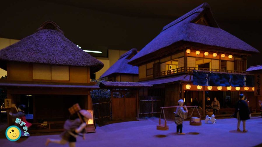 近世の展示模型、神奈川宿の茶屋さくら屋
